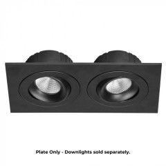 Double Plate for Multiform LED Downlights in Black Web Rez