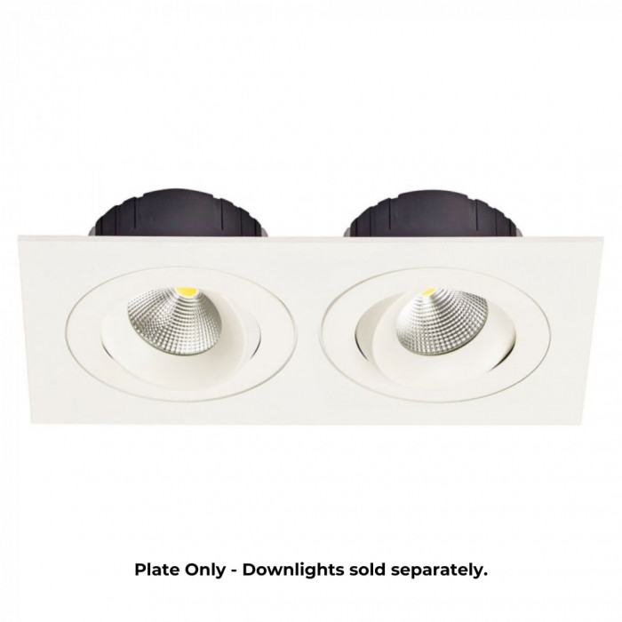 Double Plate for Multiform LED Downlights in White Web Rez