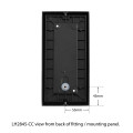 LH2845 CC view from back of fitting mounting panel with text Web Rez