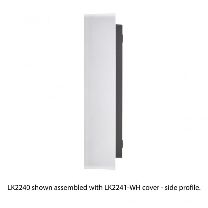 LK2240 shown assembled with LK2241 WH cover side profile with text