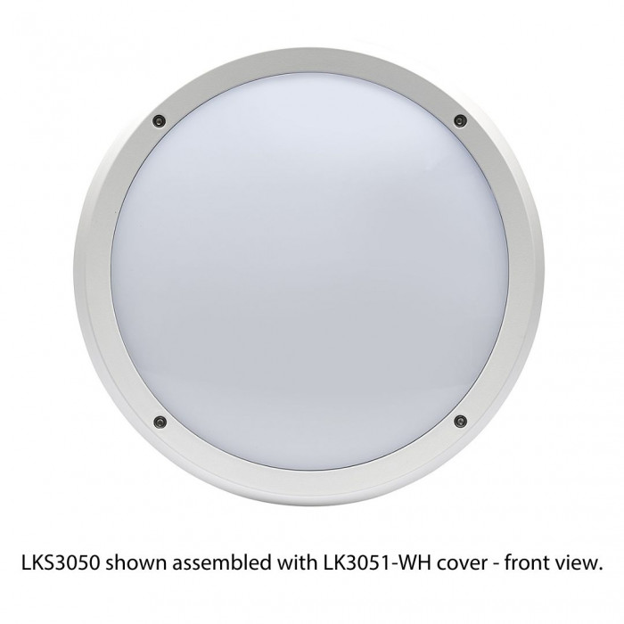LKS3050 shown assembled with LK3051 WH cover front view with text Web Rez