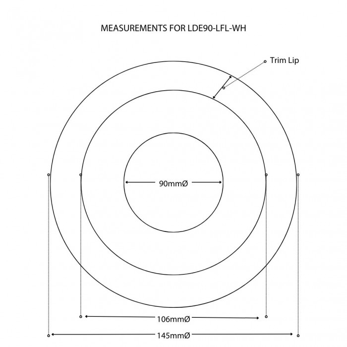 MEASUREMENTS FOR LDE90 LFL WH 1