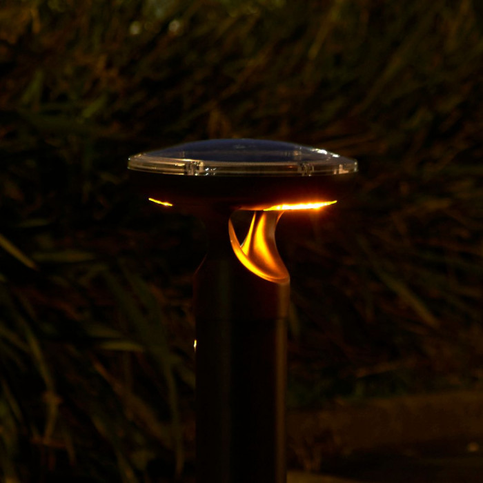 PVB859 BL Kea Symmetric Night Sky Wildlife Friendly Solar Bollard Close Up Web Rez 1