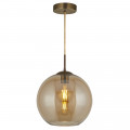 QH1621 AM Full Shot Mini Globe Pendant Light in Amber Web Rez