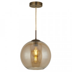 QH1621 AM Full Shot Mini Globe Pendant Light in Amber Web Rez