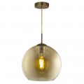 QH1632 AM Full Shot Globe Pendant Light in Amber Web Rez