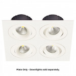 Quad Plate for Multiform LED Downlights in White Web Rez