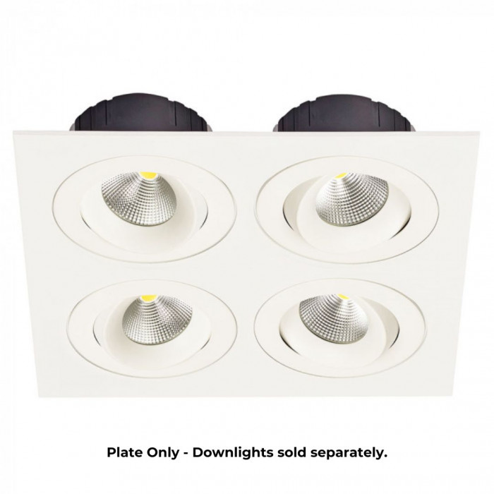 Quad Plate for Multiform LED Downlights in White Web Rez