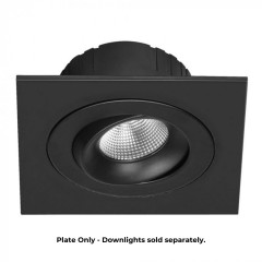 Single Plate for Multiform LED Downlights in Black Web Rez