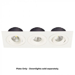 Triple Plate for Multiform LED Downlights in White Web Rez