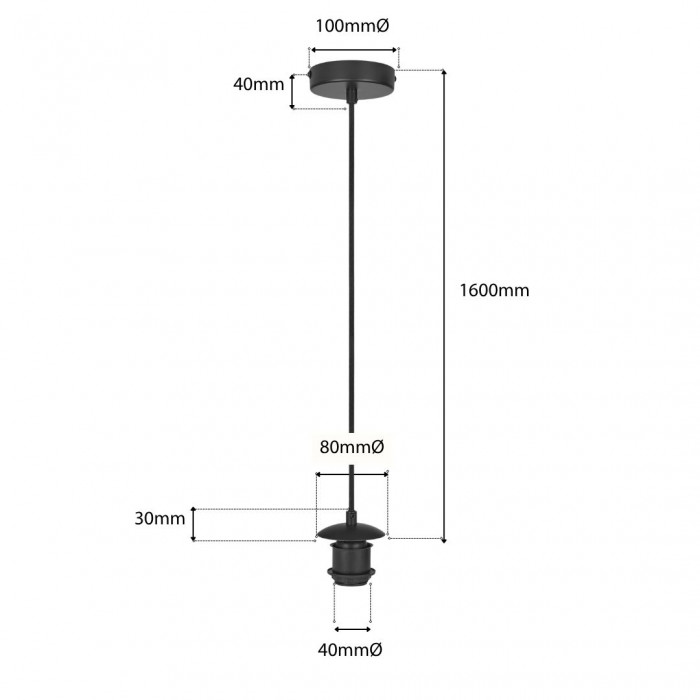 dimension diagram for CGH 1P BL