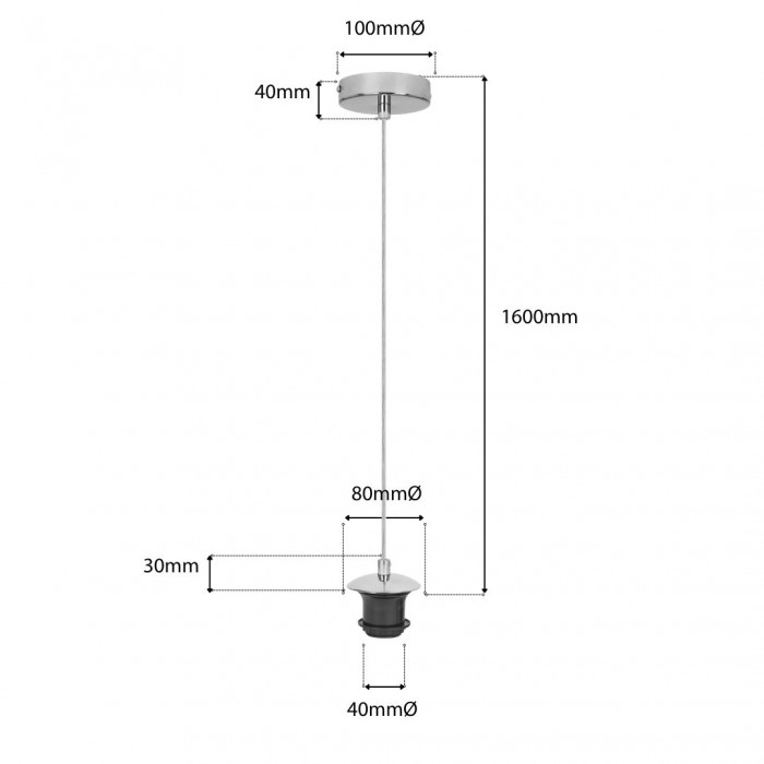 dimension diagram for CGH 1P CH