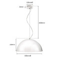 dimension diagram for MS600 Large metro modern in white