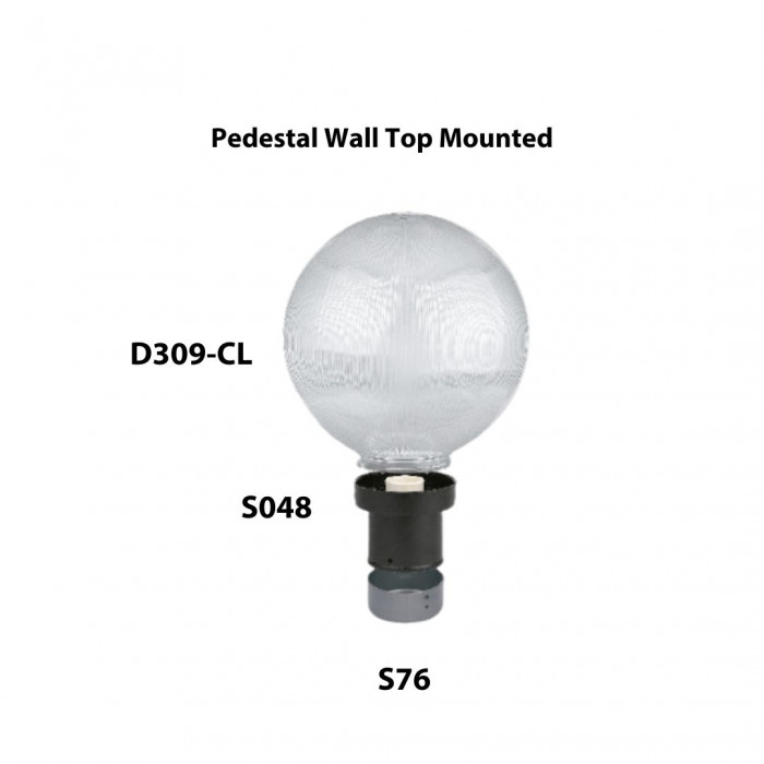 twist lock globe pedestal mount